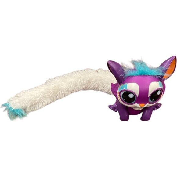 Mattel Lil' Gleemerz Loomur Purple Interactive 5" Furry Pet Talks Light Up Tail - Picture 4 of 7